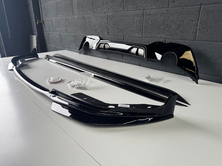 BMW 3 SERIES G20 G21 GLOSS BLACK M PERFORMANCE KIT SPLITTER SKIRTS DIF ...